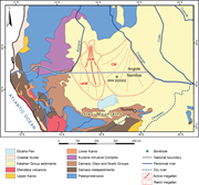 Second thumbnail for: Stacked megafans of the Kalahari Basin as archives...