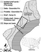 Third thumbnail for: Isolated sandstones of the Navarro Formation: thin...